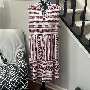 NWT Cupshe White & Maroon Dress-XL